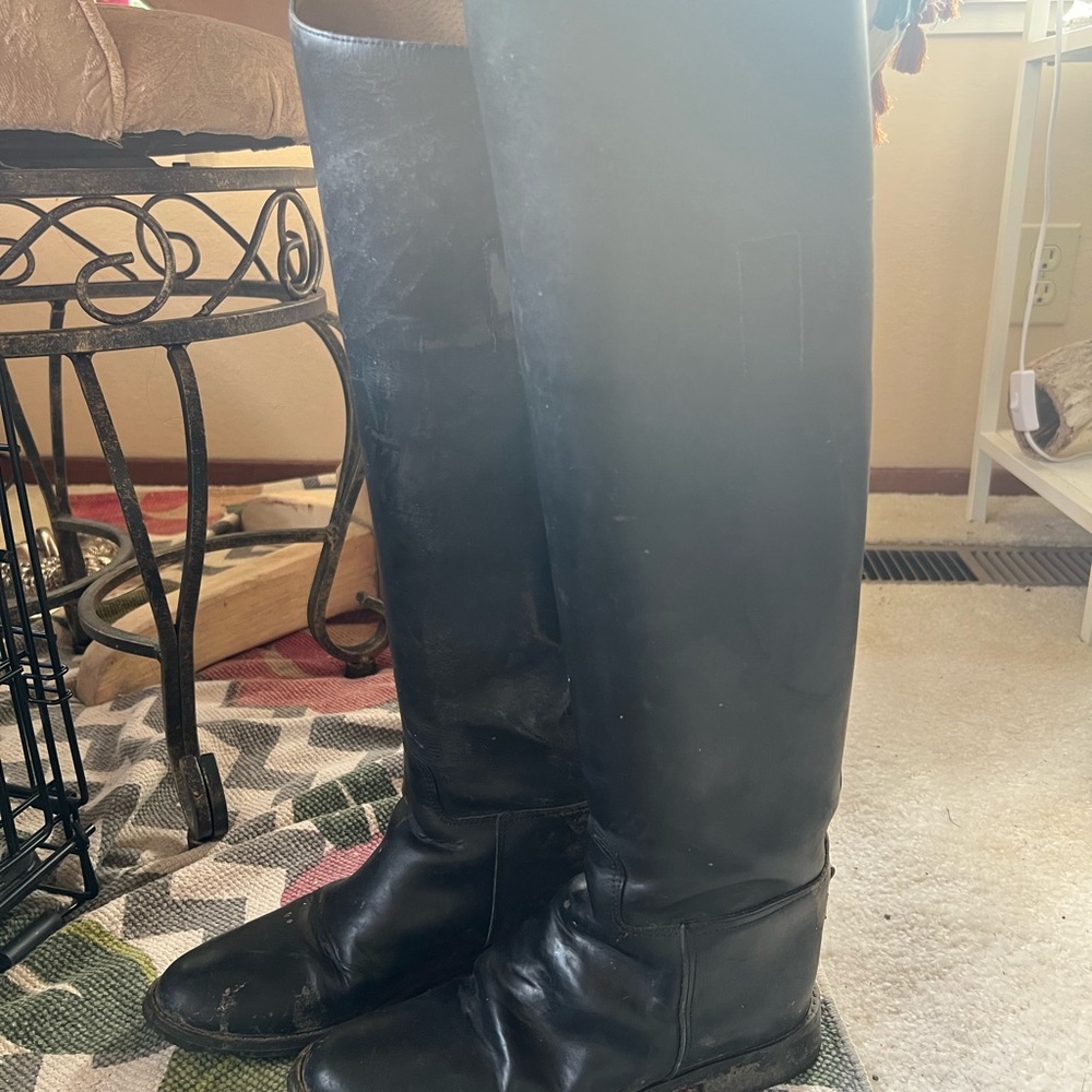 Amazonas Vintage Tall Leather Black Women's Riding Boots- size 6